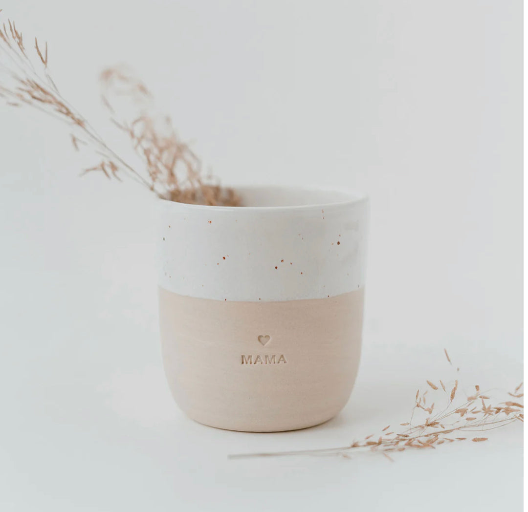 Geburtsvorbereitungsset : Geburtsvorbereitungstee Bald bist du da und Mama- Becher von Eulenschnitt & Überraschung