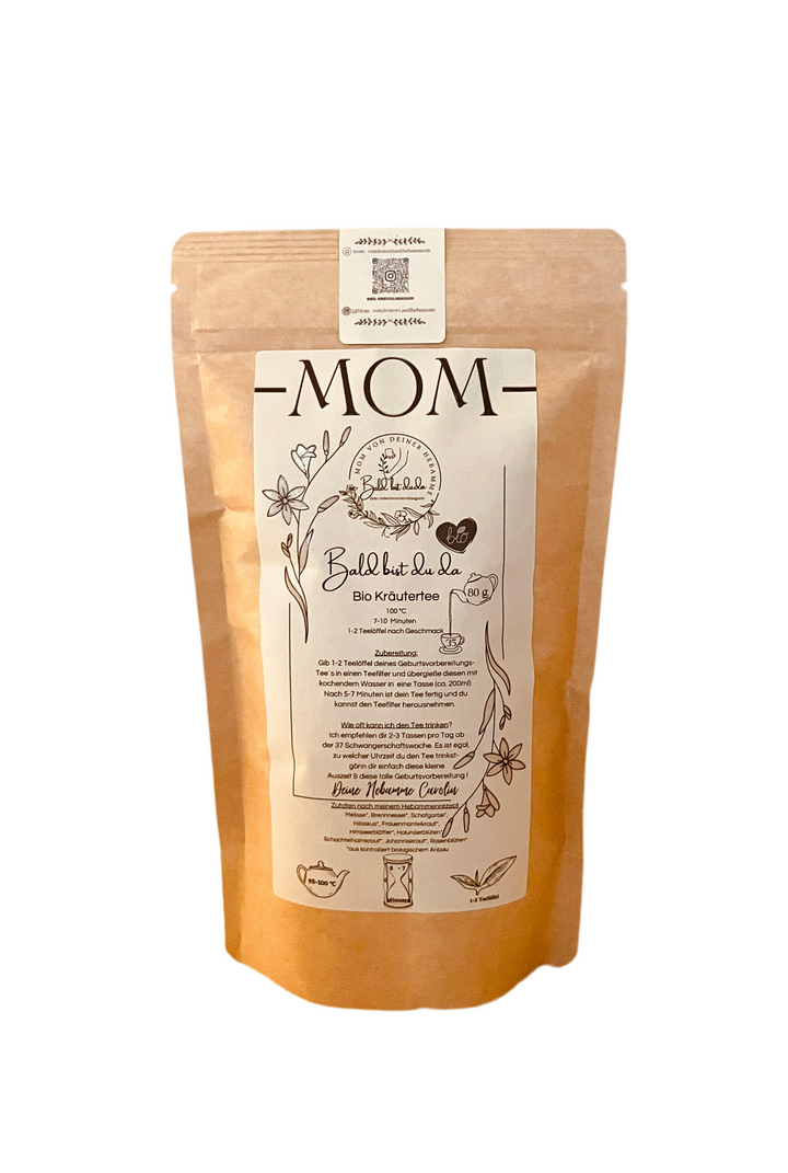 Geburtsvorbereitung BIO Schwangerschaftstee mit Himbeerblättern und Frauenmantel - von MOM®