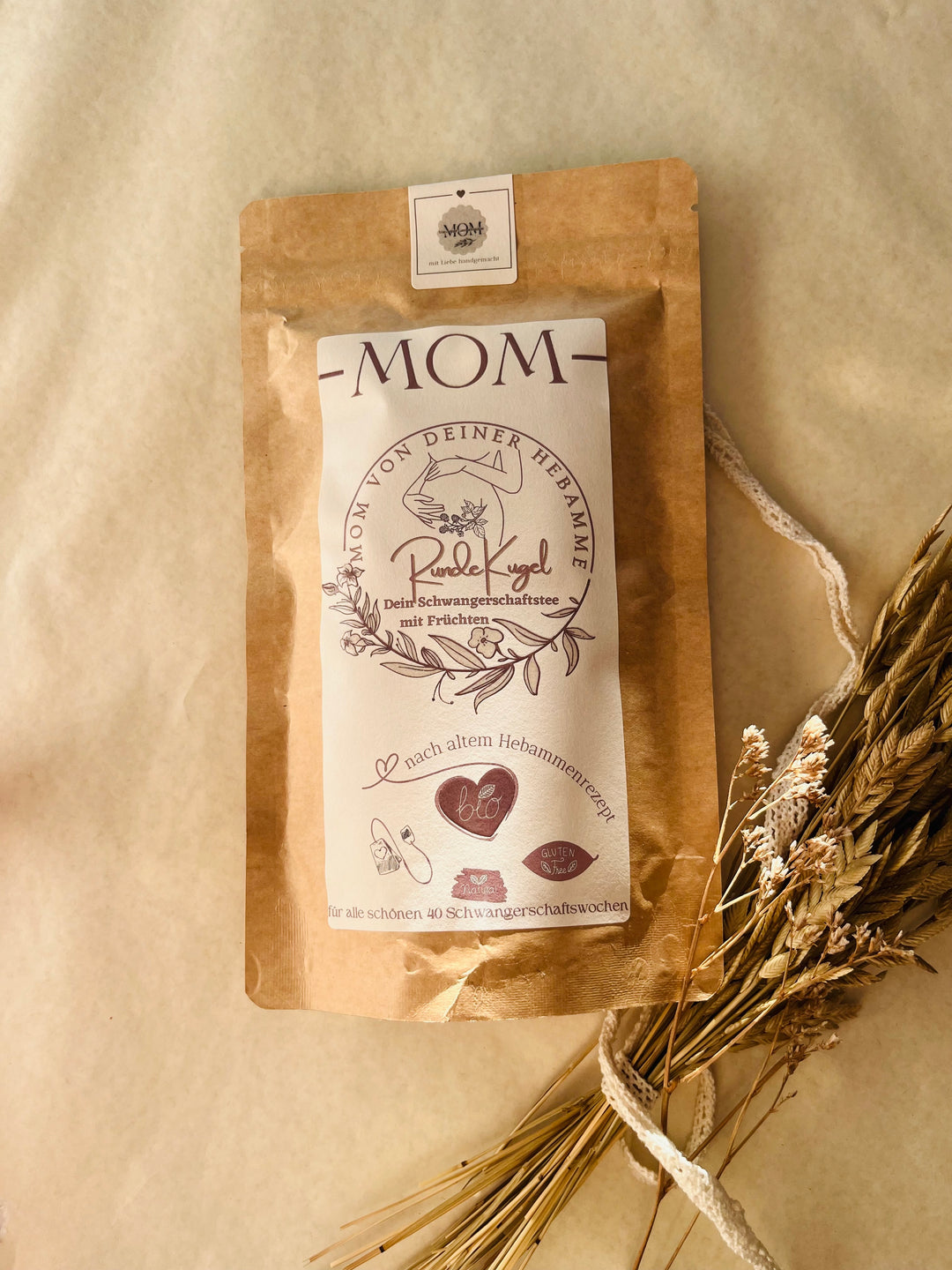 Runde Kugel dein BIO- Schwangerschaftsfrüchtetee