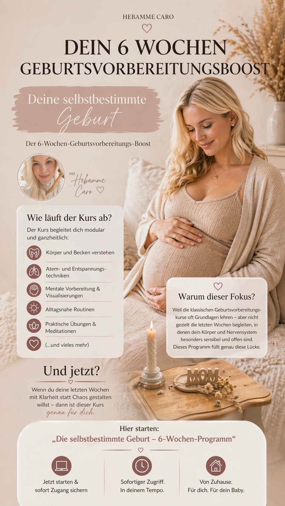 Online-Geburtsvorbereitungskurs – 6 Wochen für eine selbstbestimmte Geburt