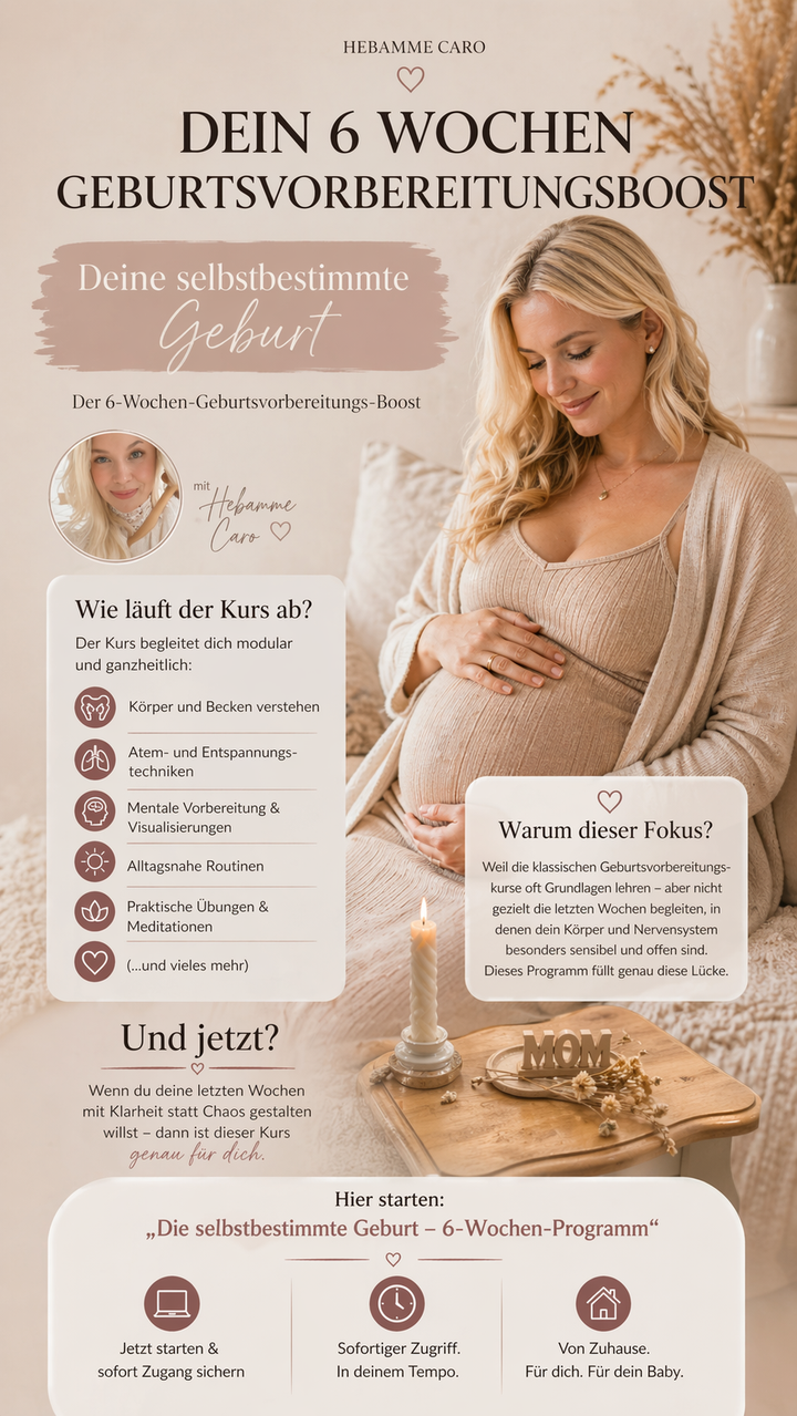 Online-Geburtsvorbereitungskurs – 6 Wochen für eine selbstbestimmte Geburt