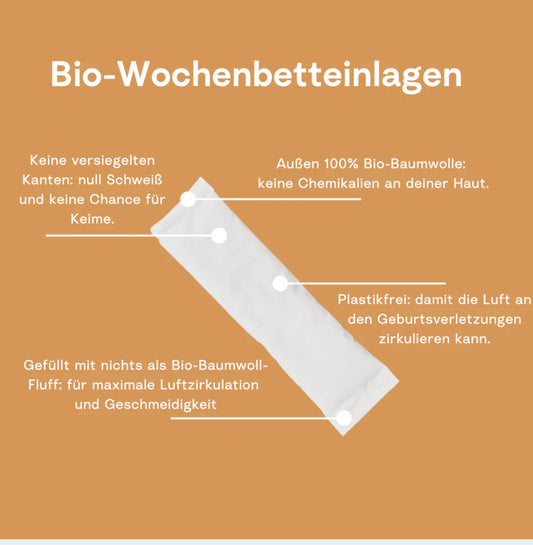 Bio-Wochenbetteinlagen - für die ersten starken Tage